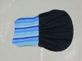 Vestido azul com listas dupla face